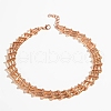 Alloy Mesh Chain Choker Necklaces for Women FS-WGFCB03-01-3