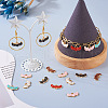 36Pcs 6 Colors Alloy Enamel Pendants ENAM-TA0001-41-8