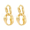 Nuggets Brass Dangle Stud Earrings EJEW-R025-13G-4