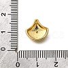 Brass Micro Pave Clear Cubic Zirconia Charms KK-B136-10G-03-3