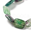 Natural Banded Agate Imitation Ruby in Zoisite Beads Strands G-K392-B03-13x18mm-4
