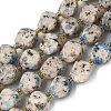 Natural Sesame Jasper Dyed Beads Strands G-U023-A08-01-2