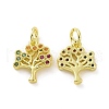 Brass Micro Pave Cubic Zirconia Charms KK-E068-VF090-1