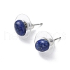 Natural Gemstone Stud Earrings for Women EJEW-E285-01P-3
