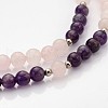 Personalized Dual-use Round Gemstone Beads 4-Layer Stretch Wrap Bracelets/Necklaces BJEW-JB01906-01-6