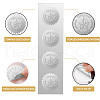Round Silver Foil Embossed Picture Stickers DIY-WH0503-005-3
