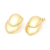 Brass Twist Teardrop Stud Earrings EJEW-K251-17G-1