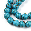 Dyed Synthetic Turquoise Round Beads Strands TURQ-Q100-01C-01-01-3