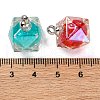 AB Color Resin Polygon Pendants RESI-U002-03-3