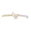 Faceted Bicone Glass with Round Glass Seed Beads Braided Bead Bracelets BJEW-MZ00164-01-2