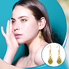 Unicraftale 64Pcs 4 Colors Flower Rack Plating Brass Filigree Bead Cap Bails KK-UN0002-89-6