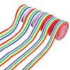 Fingerinspire Stripe Double Face Rainbow Ribbon OCOR-FG0001-06-1