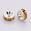 Brass Rhinestone Spacer Beads RB-A014-Z10mm-17S-2