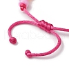 7-Color Rondelle Acrylic Braided Beaded Bracelets BJEW-JB10223-01-4