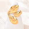 Teardrop 304 Stainless Steel Open Cuff Rings RJEW-R018-01G-03-1