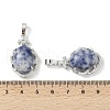 Natural Blue Spot Jasper Oval Pendants G-NH0025-15P-05-3