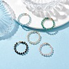 Glass Beads Finger Ring RJEW-JR00677-2