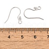 Anti-Tarnish Rhomdium Plated 925 Sterling Silver Micro Pave Single Cubic Zirconia Ear Wire STER-NH0001-66P-3