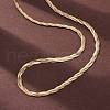 304 Stainless Steel Twisted Snake Chain Necklaces NJEW-Q013-08G-1