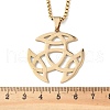304 Stainless Steel Viking Triquetra Knot Pendant Necklaces NJEW-H065-06G-3