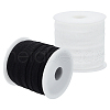 20M 2 Colors Flat Nylon Elastic Cords with Wavy Edge OCOR-FG0002-44-1