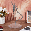Plastic Minifigures Display Stands with Adjustable Snake Bone Bracket ODIS-WH0070-81A-5