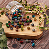 120Pcs 15 colors Painted Natural Wood Beads WOOD-TA0001-66-6