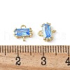 Brass Pave Cubic Zirconia Connector Charms KK-F892-53G-03-3