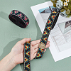 BENECREAT 6 Yards 2 Colors Ethnic Style Embroidery Flat Polyester Elastic Triangle Jacquard Rubber Cord/Band OCOR-BC0007-68-3