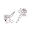 925 Sterling Silver Stud Earring Findings STER-T002-193S-6