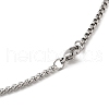 Moon Phase with Trinity Knot Pendant Necklaces NJEW-A023-05P-3