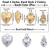 SUNNYCLUE 12Pcs 6 Styles Ion Plating(IP) 304 Stainless Steel Charms STAS-SC0008-82-2