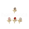 Rack Plating Brass Micro Pave Cubic Zirconia Pendants KK-G500-31A-G-1