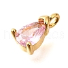 Brass Micro Pave Cubic Zirconia Pendants KK-D356-08C-G-2