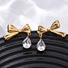 304 Stainless Steel Rhinestone Stud Earrings EJEW-Z098-09G-2