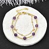 Natural Amethyst Bracelets BJEW-D330-01G-05-1