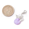 Angel Glass Pearl & ABS Plastic Beads Pendant Decorations HJEW-JM03022-4