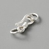 925 Sterling Silver S-Hook Clasps FIND-WH0114-71A-3