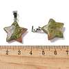 Natural Unakite Pendants G-B127-12P-12-3