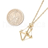 304 Stainless Steel Empty Macrame Pouch Pendant Singapore Chain Necklace Making NJEW-JN05283-01-4