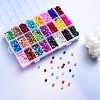 Spray Painted Crackle Glass Beads CCG-YW0001-02-6mm-8