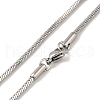 Non-Tarnish 201 Stainless Steel Snake Chain Necklaces for Men NJEW-M218-02A-P-2