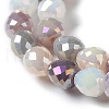 Electroplated Glass Beads Strands GLAA-B013-01-5