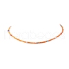 Glass Seed Beaded Necklace for Women NJEW-JN04258-4