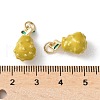 Brass Enamel Pendants KK-A252-38G-07-3