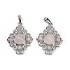Natural Rose Quartz Pendants G-Z077-01P-12-1