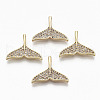 Brass Micro Pave Clear Cubic Zirconia Pendants RJEW-T063-43G-NF-1