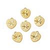 Textured Brass Charms KK-O143-07G-1