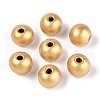 Spray Painted Round Natural Schima Wood Beads WOOD-A018-12mm-01-1