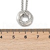304 Stainless Steel Crystal Rhinestone Hexagon Pendant Necklaces for Women NJEW-F339-04P-3